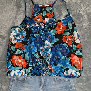 Shirt and jean shorts